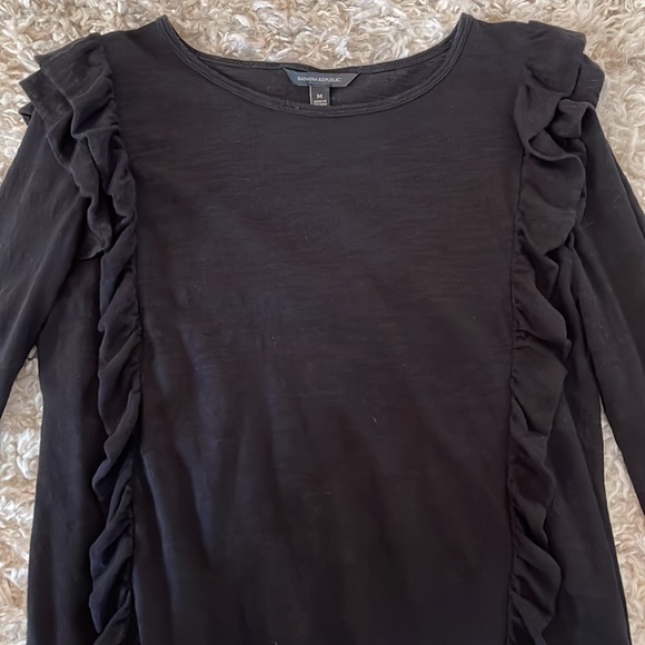 Banana Republic women’s long sleeve with ruffles - Picture 2 of 6